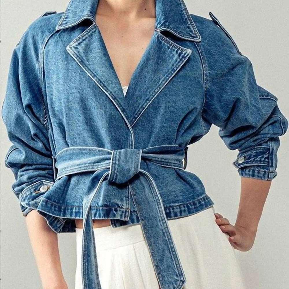 Women's Blue Denim Jean Jacket, NWT